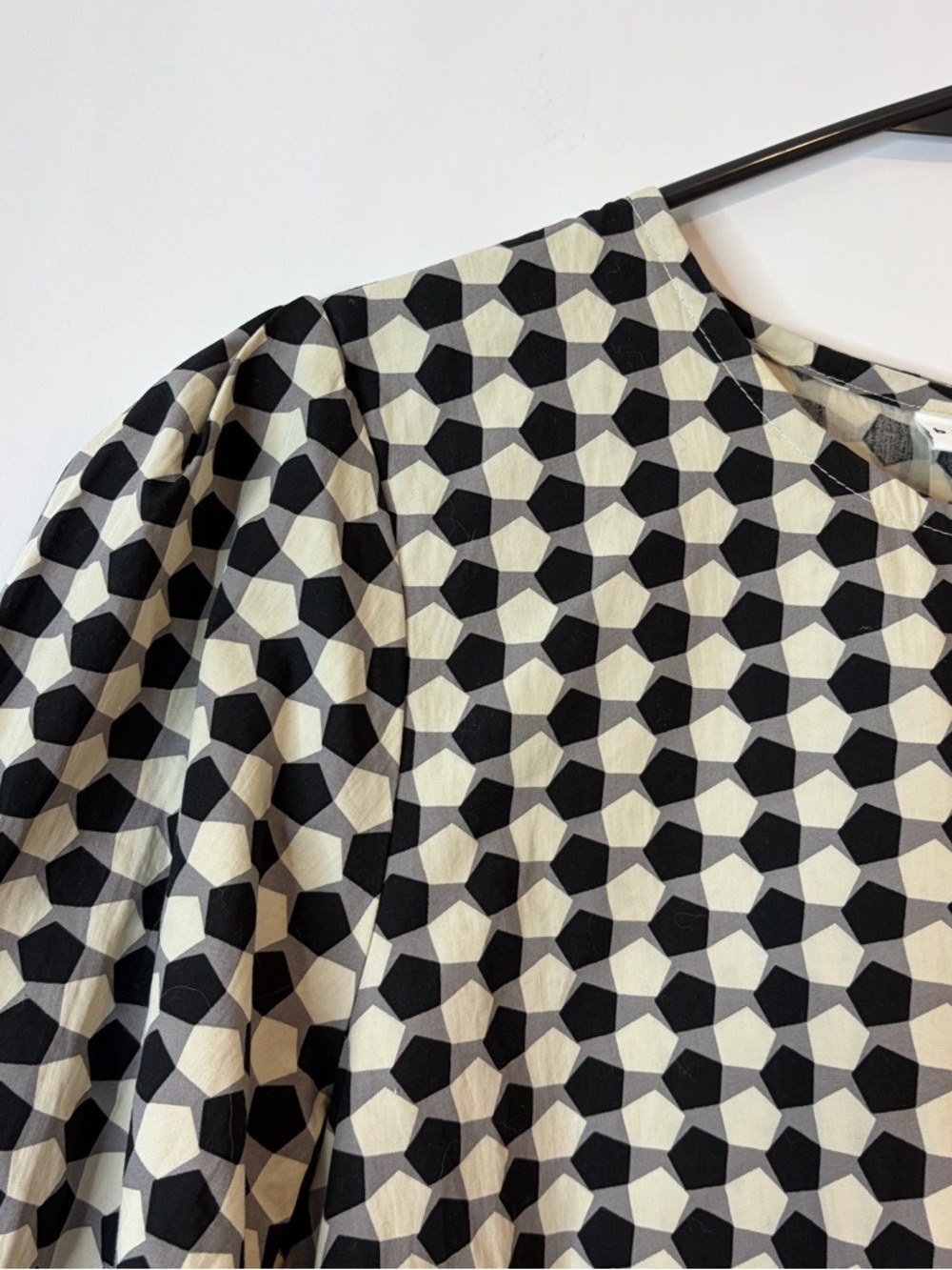 Bryn Walker Lucinda Organic Cotton Poplin Checkered Print Hi-Low Hem XS Artsy - Picture 6 of 8